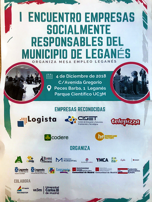 CISET recibe el reconocimiento por su compromiso social en el I encuentro de empresas socialmente responsables de Leganés